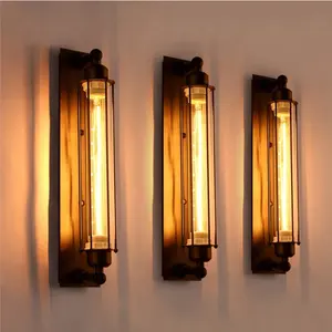 Timjay Iron Loft Lamps Vintage Industrial Style Wrought Sconce Decoration Bedroom Outdoor Lighting led Wall Bedside Lamp