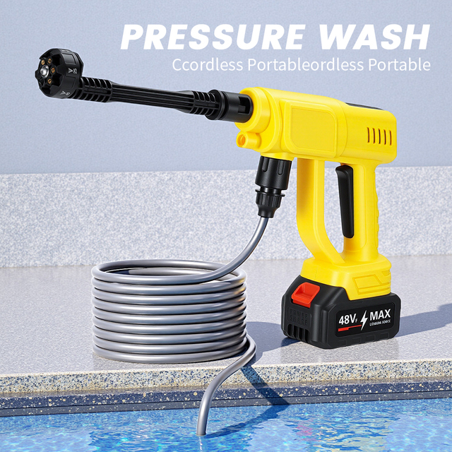 Home Best Selling Portable Electric Cordless High Pressure Steel Plastic Car Washer Automatic Mini Car Wash Gun
