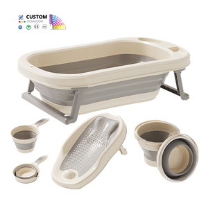 Lot <span class=keywords><strong>de</strong></span> 4 baignoires pour <span class=keywords><strong>nouveau</strong></span>-nés OEM/ODM avec boîte colorée, ensemble <span class=keywords><strong>de</strong></span> jeu pour baignoire 4 pièces avec seau, cuillère à <span class=keywords><strong>eau</strong></span> et bassine - Product Image 2