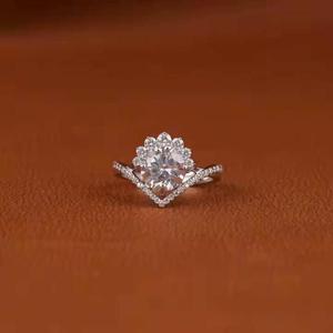 925 Sterling Silver Hip Hop Moissanite <b>Diamond</b> <b>Ring</b> Lab Grown <b>Diamond</b> Statement Jewelry - Product Image 6