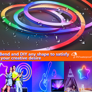 ไฟ LED แถบซิลิโคนอ่อนนุ่ม Smart WiFi Dream Color Neon พร้อมบลูทูธซิงค์เพลง ปรับแต่งรูปทรงได้ตามต้องการ สร้างเอฟเฟกต์ไล่สีแบบไหล ให้บรรยากาศสุดล้ำ - Product Image 4