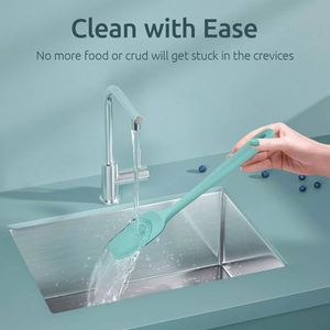 <b>Silicone</b> Spatula Set Heat Resistant <b>Silicone</b> Tools for Cooking <b>Baking</b> & Mixing Non Stick Spatular With Stainless Steel Core - Product Image 4