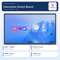 Papan Tulis Pintar Layar Sentuh Spesifikasi Tinggi RK3588 16GB 256GB Android 15 Papan Tulis Elektronik 75 86 Inci Layar Multi Sentuh Pabrik