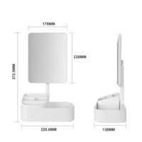 Fabricants Organisateur Cosmétique Table de Gros Portable Carré Personnalisé Vanité Avec Rangement Miroir De Maquillage Personnalisé