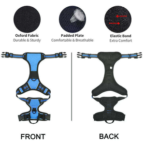 <span class=keywords><strong>Harness</strong></span> Anjing Anti Tarik & Set Tali Hitam, <span class=keywords><strong>Harness</strong></span> Vest Anjing Tugas Berat untuk Anjing Kecil hingga Besar, Nyaman & Aman - Product Image 2