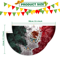 Drapeau de jardin demi-cercle 35x17 pouces Jour de l'Indépendance du Mexique en polyester