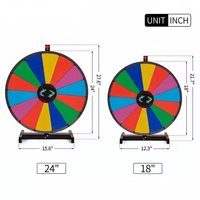 18-Zoll-PVC Dry-Erase Lucky Draw Plattenspieler Rad Benutzer definiertes Logo Roulette Lotterie preis Spinner Russischer Roulette-Stil