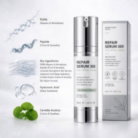 Sérum réparateur apaisant anti-allergie à l'extrait de Centella Asiatica, à l'acide hyaluronique et à la propolis, personnalisé OEM, pour la gestion de la peau coréenne