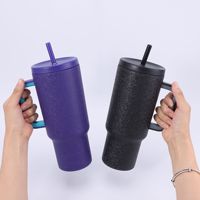 Gobelet isotherme géant en acier inoxydable 304 de haute qualité, isolation thermique 6-12 heures, grande capacité, portable avec poignée pour l'extérieur