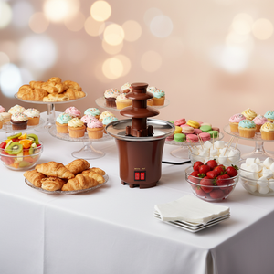 <span class=keywords><strong>Fontaine</strong></span> à <span class=keywords><strong>chocolat</strong></span> électrique miniature 230V/120V pour la maison, les mariages et l'hôtellerie - Product Image 4