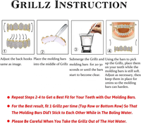 Grilles de bijoux dentaires personnalisées Crocs de vampire Grillz à fond glacé Hiphop bon marché pour dents en or Grillz