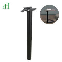 Placa de Montaje Rectangular, Pata de Mesa Neumática de Aluminio, Altura Ajustable, Control Suave, Manual, para Hotel, Dormitorio, Sala de Estar, Escuela