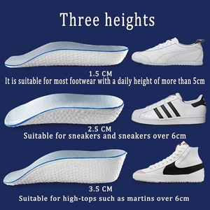 Semelles rehausseuses de 3 cm pour hommes, inserts de chaussures magnétiques en silicone avec coussinets de gel orthopédiques confortables pour le sport et l'usage quotidien - Product Image 5