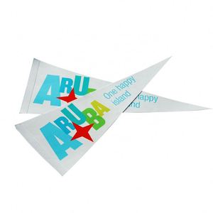 Fanion triangulaire personnalisé en feutre écologique pour l'école et l'université avec logo - Product Image 4