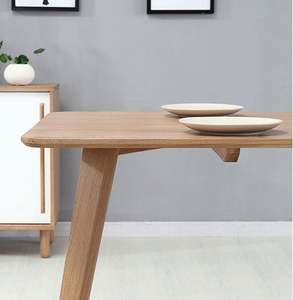 Mesa de Comedor y Sillas de Madera Pura Japonesa, Combinación Rectangular, Mesa Pequeña y Sencilla para Familias - Product Image 5