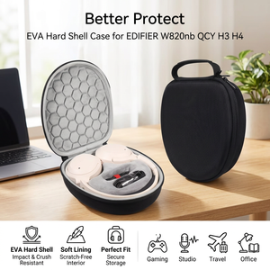 EDIFIER W820nb <span class=keywords><strong>QCY</strong></span> H3 H4 Kabellose & Kabelgebundene Umweltfreundliche Wasserdichte Sturzsichere Tragbare Schwarze Kopfhörer-Aufbewahrungstasche - Product Image 5