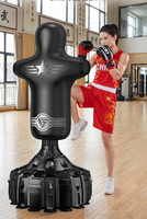 Sac de frappe en forme humaine, sac de boxe autoportant, équipement de fitness vertical pour la relaxation et l'entraînement