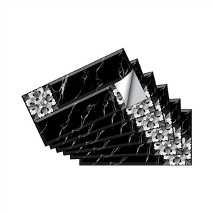 Pegatinas de pared autoadhesivas impermeables y resistentes al aceite, de PVC con efecto mármol, para <span class=keywords><strong>cocina</strong></span> y baño, decoración del hogar. - Product Image 1