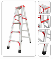 Échelle télescopique pliante industrielle en aluminium, robuste et sûre, 5 sections, capacité de 250 lb, longueur extensible de 5,1 m, garantie 5 ans