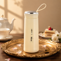 Bouteille d'eau en verre à double paroi Nais Cup 400 ml avec poignée, portable, pour étudiants, activités de plein air, tasse scellée pour affaires, cadeau publicitaire
