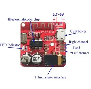 VHM-314 Bluetooth dekoder MP3 kayıpsız araba hoparlörü amplifikatör modifikasyonu Bluetooth 4.1/5.0 devre kablosuz müzik modülü