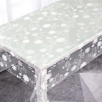 Nappe de cuisine imperméable en PVC transparent, nappe imprimée en PVC, nappe transparente en PVC