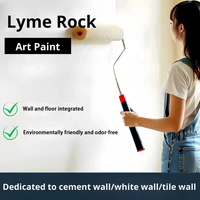 Peinture artistique imperméable de type pierre, revêtement en poudre de calcaire, revêtement de bâtiment, application au pinceau pour sol, liquide