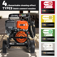Nettoyeur haute pression à essence de type chariot, qualité commerciale, robuste, 3800 PSI, 420 cc, démarrage double, équipement personnalisable