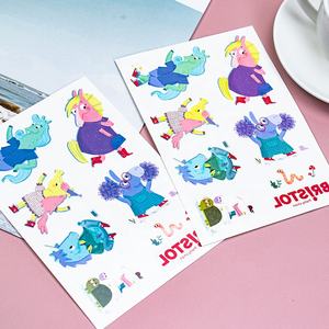 Рождественская наклейка на лицо и тело с героями мультфильмов OEM, набор блестящих временных татуировок для детей - Product Image 4