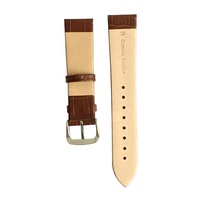 Haute qualité 10 12 13 14 15 16 18 20 22 24mm confortable Crocodile Alligator véritable bracelet de montre en cuir bovin sans couture