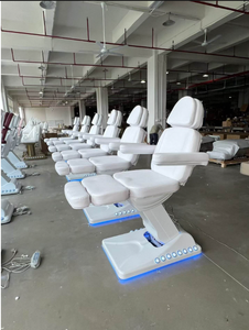 Hot Selling <b>Electric</b> Beauty Bed PU Leather White 3 Motor Built-In Headrest Salon Furniture Commercial Use For Beauty Salon - Product Image 5