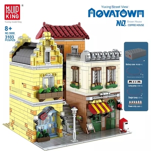 Mork 16008 Set di Costruzioni Caffetteria per Bambini, Giocattolo Educativo Street View <span class=keywords><strong>Lepini</strong></span> con LED Luminosi, Mattoncini Fai-da-Te, Regalo - Product Image 2