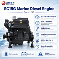 Moteur diesel marin SCDC SDEC SC15G500.1CA2 435HP 1800RPM pour remorqueur, bateau de pêche, alternative au Cummins NTA855