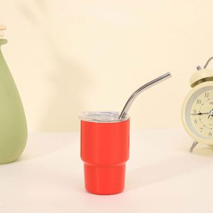 Vaso Térmico Mini de Acero Inoxidable Ligero y Pequeño, Aislado al Vacío, para Beber en el Auto, con Pajita - Product Image 6