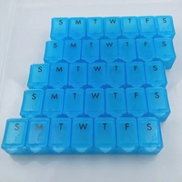 Boîte à pilules personnalisée en plastique 7 jours Boîte de voyage pour tablette Boîte à pilules avec impression en braille Organisateur de pilules hebdomadaire de médecine portable