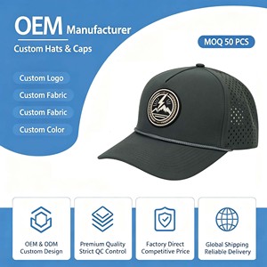 Oem High Quality Wholesale Custom Laser Cut Hole Snapback Cap <b>Waterproof</b> Printing Logo Gorras 6 Panel Polyester Flat Brim <b>Hat</b> - Product Image 1