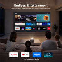 Proyector de Video Hotack X4AA Full HD 1080P para Cine en Casa, Proyector Portátil Inteligente Android para TV y Juegos