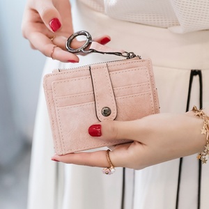 Boshiho Customized PU Women Slim Pouch <b>Wallet</b> Coin Pouch PU Short <b>Card</b> <b>Holder</b> <b>Wallet</b> for Women - Product Image 3