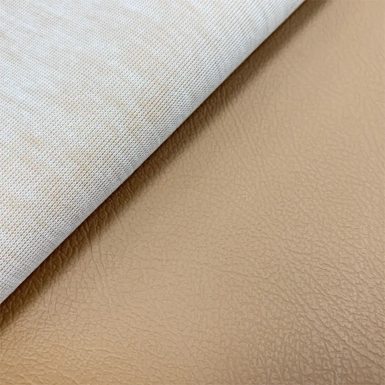 Modern Ramah Lingkungan Tahan Abrasi Anti Jamur Tahan Air Mewah PVC Coklat Putih Timbul Kulit Imitasi untuk Furnitur Sofa