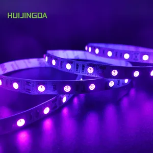 Bán buôn giá rẻ 12V 24V 5m linh hoạt 5050 SMD IP20 UV 395-400nm tím ánh sáng LED Strip/Thông minh Strip ánh sáng