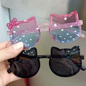 Gafas de Sol Infantiles con Logotipo Personalizado al por Mayor, Gafas de Sol Coloridas con Forma de Gato UV400 para Niños - Product Image 1