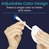 Lampe de nuit pour toilettes à détecteur de mouvement, lampe LED intelligente pour cuvette de salle de bain, rétroéclairage RGB 8 couleurs, éclairage de sécurité automatique pour salle de bain