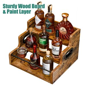 Tùy Chỉnh 3 Bước Bảng Điều Khiển Bàn Rượu Giá Rượu Chai Hiển Thị Kệ Cà Phê Xi-rô Tổ Chức Min Thanh Kệ Đứng Whiskey Tinh Thần - Product Image 6