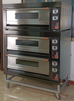 Four électrique commercial double couche à 4 plateaux pour la cuisson de gâteaux et de pains pita