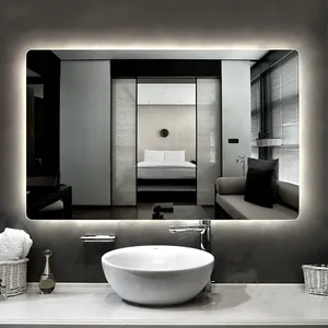 Espejo Inteligente Rectangular <span class=keywords><strong>de</strong></span> Estilo Moderno con Pantalla <span class=keywords><strong>de</strong></span> Tiempo, Espejo LED para <span class=keywords><strong>Baño</strong></span> con Luz para Hogar y Hotel - Product Image 4