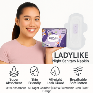 Toallas Sanitarias Desechables de Algodón Orgánico para Mujer, con Aniones Refrigerantes, Certificación FSC, Fabricante OEM - Product Image 2