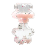 Minuteur liquide en forme de fleur, relaxant, coloré, personnalisable, en acrylique