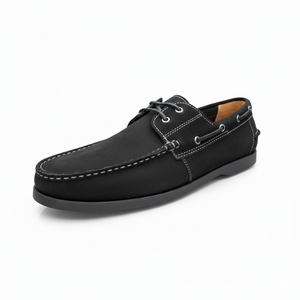 Chaussures bateau pour hommes en cuir véritable faites à la main, basses, à lacets, légères, respirantes, décontractées, polyvalentes et confortables - Product Image 4