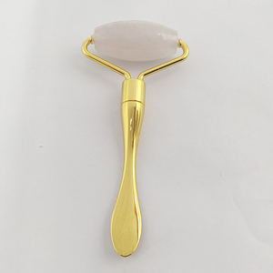 2020 massager Beauty 2019 Real 2 in1 silent jade roll for face and collar with spoon quartz jade roll leather for leather - Product Image 1