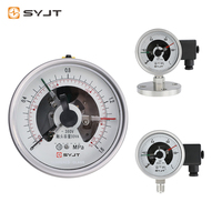 SY YXC Custom Logo SS Electrical Contact Axial Dial Shock Proof Digital Pressure Gauge for Hvac Refrigeration Service Lines